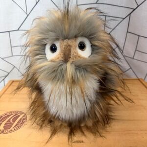 Douglas Owl Plush 10 Inch Brown Tan Shaggy Faux Fur Cuddle Toy Bird